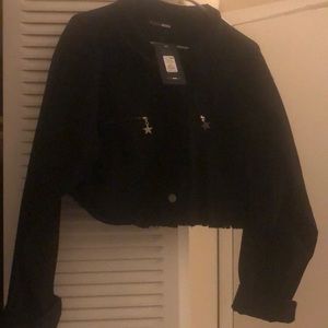 Black Crop Jean Jacket